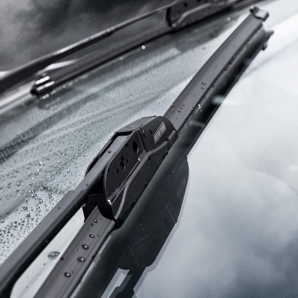 MotorTrend FlexBlade Premium Wiper Blade with Advanced Beam Design for 50% Longer Life - Long Life, Streak-Free