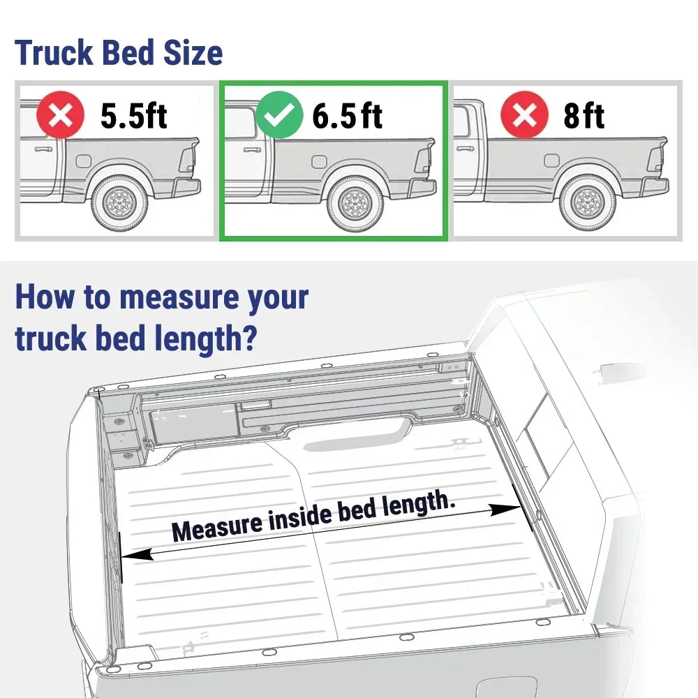SYNETICUSA Toyota Tundra (6.5ft Bed) Enhanced MB Retractable Hard Tonneau Cover