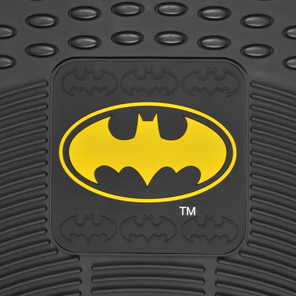 BDK Armored Super Hero Car Floor Mats - Officially Licensed DC Comics - All Weather Heavy Duty Auto Interior Liners for Car Truck Van SUV