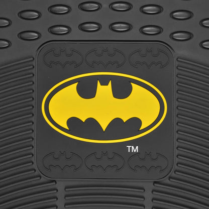 BDK Armored Super Hero Car Floor Mats - Officially Licensed DC Comics - All Weather Heavy Duty Auto Interior Liners for Car Truck Van SUV