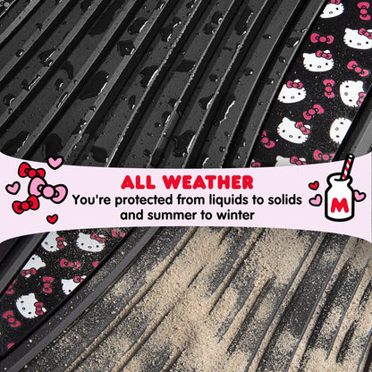 Hello Kitty Car Mats 4pc Floor Mats for Cars Trucks SUVs Kawaii Car Floor Mats for Women Men Accessories Rubber Heavy Duty Cute Non-Slip Always