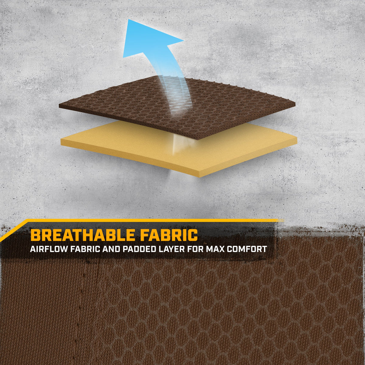 Cat Flexfit Brown Rear Seat Cover for Car – Durable Canvas & Mesh Design 60/40 Split Bench Protector for Cars, Trucks & SUVs – Back Seat Cover