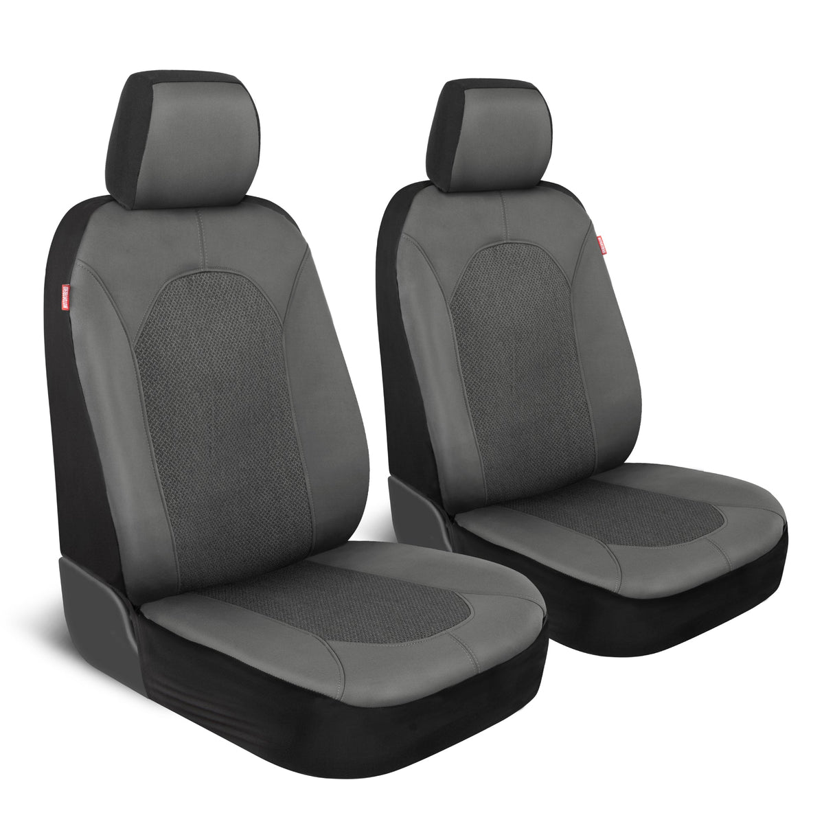 Motor Trend Charcoal Gray Car Seat Covers Set - 2 Front Seats – Spill-Proof Neoprene CarSeat Cover Protector for Cars – Automotive Interior Car