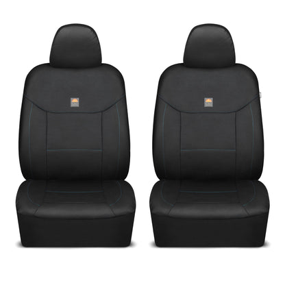 C&C Napa Leatherette 2 Front Seat Covers - Faux Leather Car Seat Protectors for Cars & Trucks - UV-Resistant, Easy to Clean, Semi-Universal Fit
