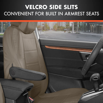 BDK 9-Piece Premium Faux Leather Front Seat Covers and Rear Seat Covers