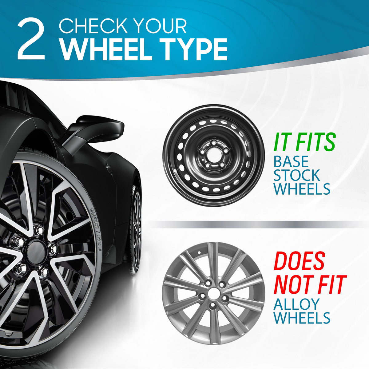 BDK 16 Inch Hubcaps Set of 4 – OEM Replacement Snap-On Wheel Rim Covers - Universal Fit Car Wheel Cover for Cars, Trucks, SUV, Vans Durable ABS
