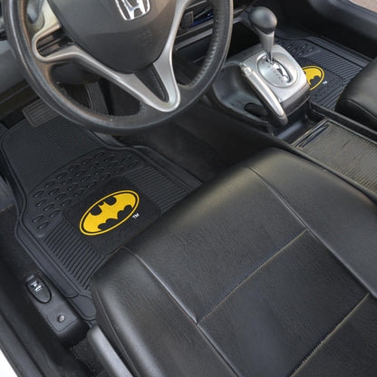 BDK Armored Super Hero Car Floor Mats - Officially Licensed DC Comics - All Weather Heavy Duty Auto Interior Liners for Car Truck Van SUV