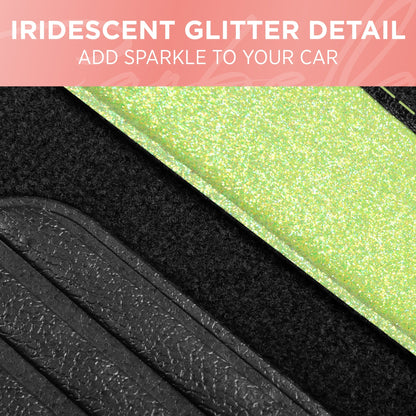 Carbella 4-Piece Sparkle Glitter Front Floor Mats and Rear Floor Mats