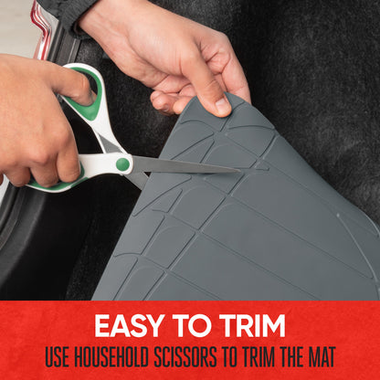 MotorTrend Utility Trunk/Cargo Liner Mat - Heavy Duty, All Weather, Trim to Fit