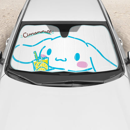 Carbella Sanrio Cinnamoroll Lemon Chill Front Windshield Sunshade (58" x 28")