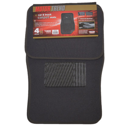 MotorTrend 4-Piece Premium Inter-Lock Backing Carpet Front Floor Mats and Rear Floor Mats
