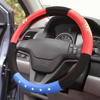 Warner Bros DC Comics Wonder Woman Steering Wheel Cover (Fits 14.5" - 15.5")