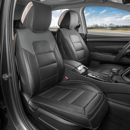 MotorBox 2-Pack Classic Edition Premium Faux Leather Perforated Cushion Front Seat Covers