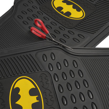 BDK Armored Super Hero Car Floor Mats - Officially Licensed DC Comics - All Weather Heavy Duty Auto Interior Liners for Car Truck Van SUV