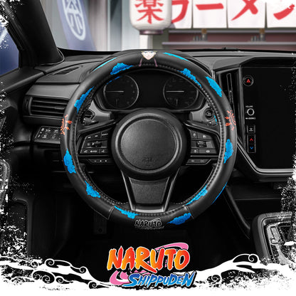 Naruto Shippuden Car Steering Wheel Cover, 15 Inch Anime Steering Wheel Cover, Cushioned Soft Comfortable Cover Anime Car Accessories for Men