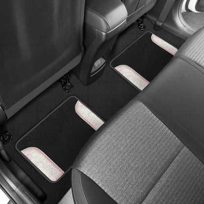 Carbella 4-Piece Sparkle Glitter Front Floor Mats and Rear Floor Mats