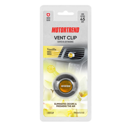 Motor Trend AF-301 (2 Count) Car Air Freshener Vent Clip for Car Truck Van SUV, Home & Kitchen, Long Lasting Odor Eliminator, Scented Oil