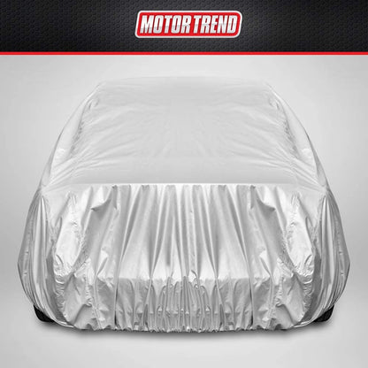 MotorTrend Single Poly All Weather Water-Proof Vehicle Cover for Cars, SUVs, Trucks, Vans