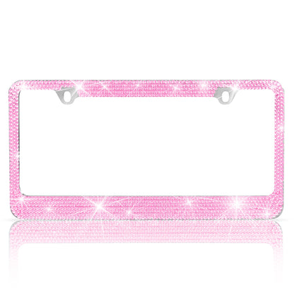 BDK Heavy Duty Rust-Proof Stainless-Steel Metal Plated License Plate Frame Universal Size for Car Truck SUV