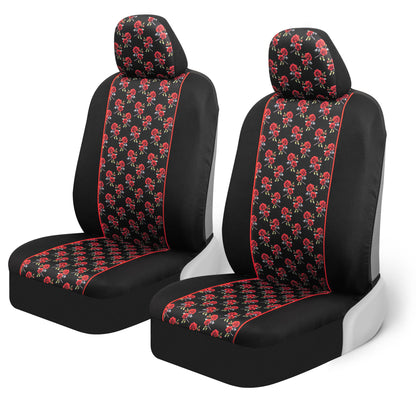 BDK 2-Pack Red Roses Front Seat Covers