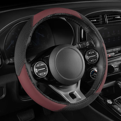 BDK SootheGrip MassageTouch Steering Wheel Cover (Fits 14.5" - 15.5") - Burgundy