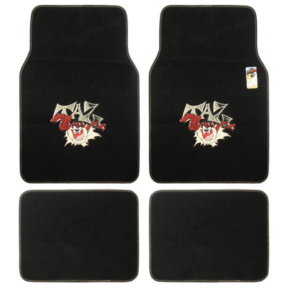Warner Bros Looney Tunes 4-Piece Tazmanian Devil Front Floor Mats and Rear Floor Mats