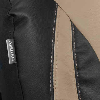 MotorTrend 2-Pack Premium Faux Leather Two-Tone Front Seat Covers