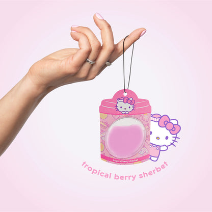 Hello Kitty and Friends Car Air Freshener (Hello Kitty - Tropical Berry Sherbet) Hanging Gel Area Deodorizer, Long-Lasting Car Scents Air