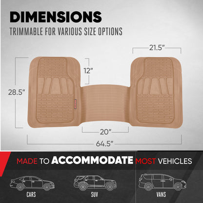 MotorTrend WingRunner Rear Floor Mat - Trim to Fit