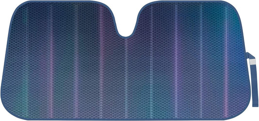 BDK Iridescent Mermaid, Hologram Foil, Chameleon Front Windshield Sun Shade, Double Bubble Accordion Folding Auto Sunshade for Car Truck SUV 58 x