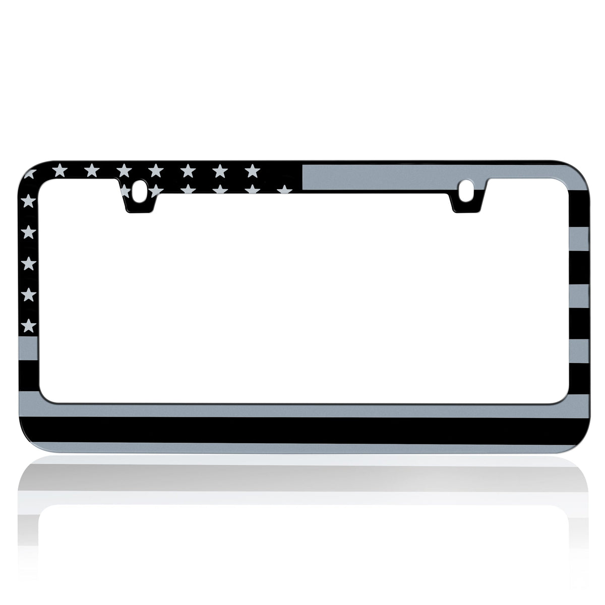 BDK Heavy Duty Rust-Proof Stainless-Steel Metal Plated License Plate Frame Universal Size for Car Truck SUV