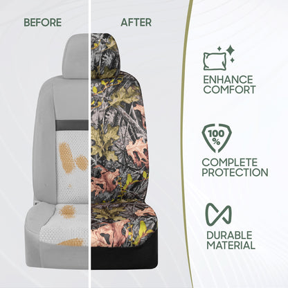 BDK 9-Piece Forest Floor Camo Front Seat Covers and Rear Seat Covers
