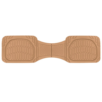 MotorTrend PRO920 Deep Dish Rear Floor Mats - Heavy Duty, All Weather, Trim to Fit - Beige