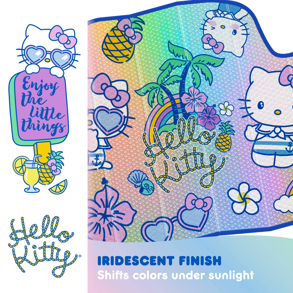 Hello Kitty Car Windshield Sun Shade - Officially Licensed Sanrio Cute Car Accessories for Women - Hello Kitty Car Accessories SunShade for Car