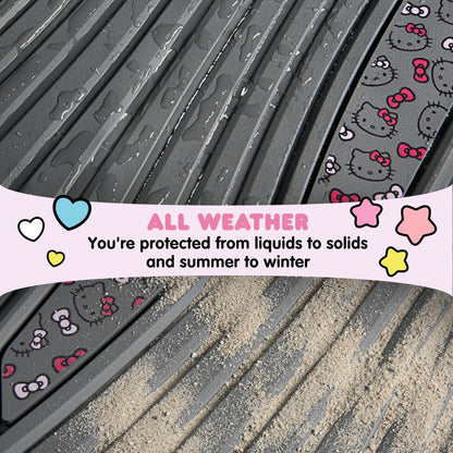 Hello Kitty Car Mats 4pc Floor Mats for Cars Trucks SUVs Kawaii Car Floor Mats for Women Men Accessories Rubber Heavy Duty Cute Non-Slip Always