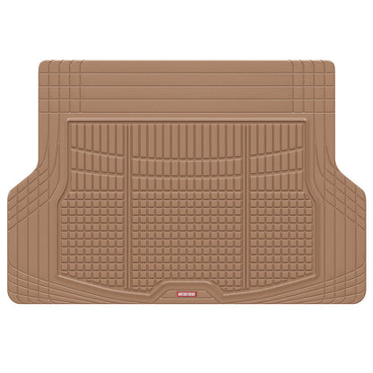 MotorTrend FlexTough Square Groove Trunk/Cargo Liner Mat - Heavy Duty, All Weather, Trim to Fit (54" x 37")