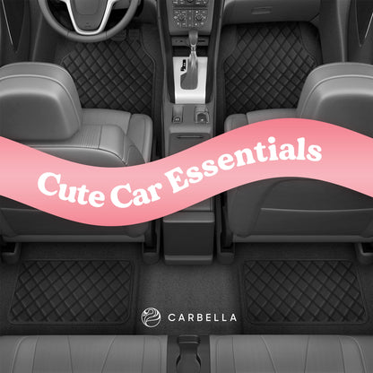 Carbella 4-piece DiamondLuxe Front Floor Mats and Rear Floor Mats - Black