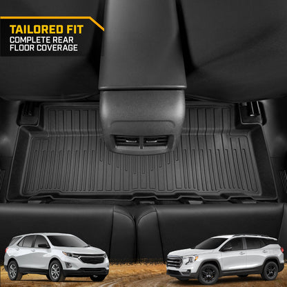 CAT® JustFit™ 3D Custom Fit Floor Mats for Chevy Equinox GMC Terrain 2019 2020 2021 2022 2023 2024 - Heavy Duty Floor Liner Protection Laser
