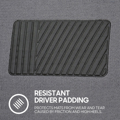 BDK 4-Piece Premium Carpet Non-Slip Heel Pad Front Floor Mats and Rear Floor Mats