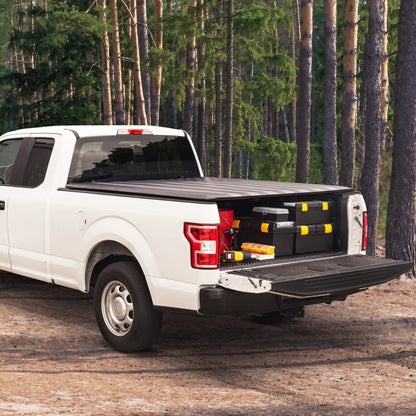 MotorBox USA Black American Flag Soft Roll-Up Retractable Tonneau Cover for Chevrolet Silverado 1500 (2007 - 2018), GMC Sierra 1500 (2007 - 2018)