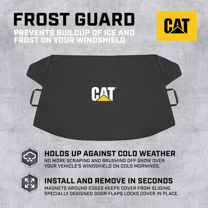 Cat® Windshield Snow Cover, Toughest Car Frost Protector for Ice & Sleet, Weatherproof for Winter, Includes Anti-Theft Straps, Freeze Protector