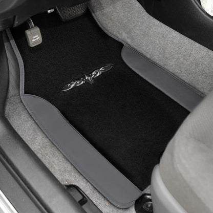 BDK 4-Piece Design Print Carpet Front Floor Mats and Rear Floor Mats