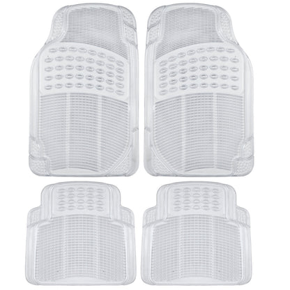 BDK 4-Piece Cushioned Grip Pad Front Floor Mats and Rear Floor Mats - Heavy Duty, All Weather, Trim to Fit