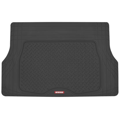 MotorTrend Utility Trunk/Cargo Liner Mat - Heavy Duty, All Weather, Trim to Fit - Black