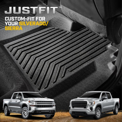 CAT® JustFit™ 3D Custom Fit Bench Floor Mat for 2019-2026 Chevrolet Silverado 1500/GMC Sierra 1500 & 2020-2026 Chevy Silverado/GMC Sierra