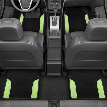 Carbella 4-Piece Sparkle Glitter Front Floor Mats and Rear Floor Mats