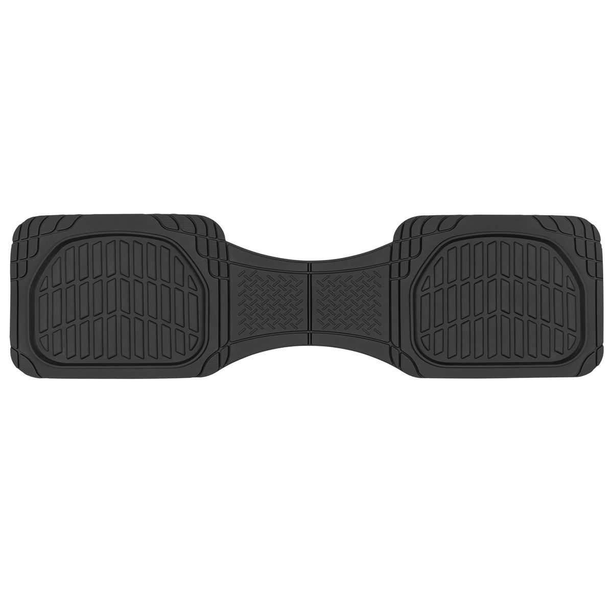 MotorTrend PRO920 Deep Dish Rear Floor Mats - Heavy Duty, All Weather, Trim to Fit - Black