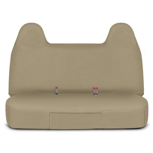 Cat® Custom Fit Front Bench Seat Cover for Ford F250 / F350 / F450 / F550 (1999-2007) - Durable Oxford Beige Truck Seat Cover with Utility
