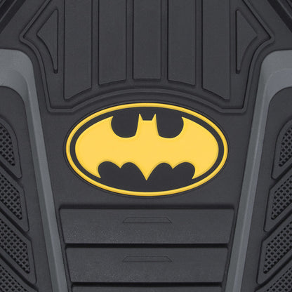 Warner Bros DC Comics 2-Piece Armored Batman Logo Front Floor Mats - Heavy Duty, All Weather, Trim to Fit