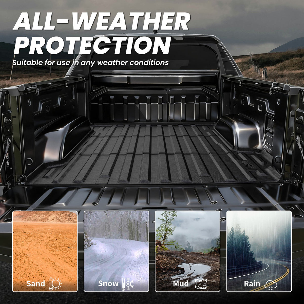 LASFIT Fit for 2024-2026 Chevrolet Silverado EV 5.9FT Bed Mat